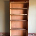 Prachtige Hoge Antieke Eiken Houten Archiefkast, Rolluikkast thumbnail 4