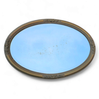 Oval Mirror / Plaster / Wood / 1930s / Facet Cut thumbnail 2