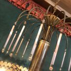 Italiaanse Opaliserende Hollywood Vintage Regency Hanglamp Met Opaal Roze Kralen thumbnail 13