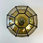 Vintage Plafond- Of Wandlamp Limburg Glashütte Goud/Glas Xl thumbnail 3