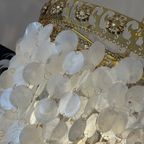 Vintage Capiz Schelpen Hanglamp Xxxl Parelmoer 60’S thumbnail 12
