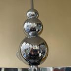 Lamp Hanglamp Art Deco 1930 Verchroomd Frans thumbnail 8