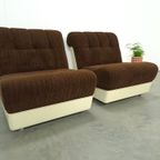 Space Age Fauteuil Bruin Met Kunststof thumbnail 2