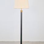 Regency Groen Leer Vloerlamp Goud Lamp Vintage Neoclassic thumbnail 7