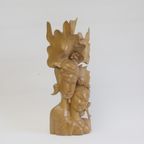 Art Deco Balinese Woodcarving Of A Couple, 1930S thumbnail 3