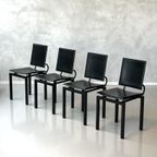 Jaren 80 Eetkamerstoelen 4x Vintage Eettafelstoel Postmodern thumbnail 5