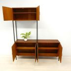 Vintage Simpla Lux Kast Wandmeubel Dressoir Jaren 60 Teak thumbnail 5