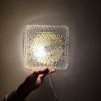 Vintage Guro Jaren '70 Plafondlamp Plafonnière Glas Vierkant thumbnail 13