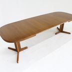 Vintage Deense Grote Ovalen Uitschuifbare Eettafel Xxl thumbnail 2