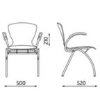 Set 4 Bingo Eetkamerstoelen Vlinderstoel Retro Design Stoelen thumbnail 7