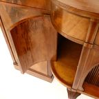 Uniek Victoriaans Gevlamd Mahonie Dressoir Uit De 19De Eeuw thumbnail 3