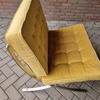 Retro Fauteuil Opnieuw Bekleed Gele Barcelona Stoel thumbnail 3