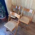 3 Vintage Habitat Klapstoelen Webbing Eetkamerstoelen thumbnail 3