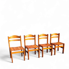 4 X Pine Dining Chair 1970s thumbnail 4