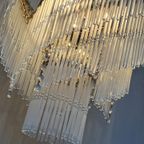 Vintage Design Kroonluchter 80’S Jaren 20 Stijl Hanglamp Kristal Staafjes thumbnail 11