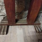 Art Deco Bistro Wand Tafel Sidetable Uit Frankrijk. thumbnail 4