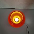 Italiaanse Design Tafel Lamp Chroom En Glas Rood Vintage. thumbnail 5