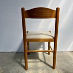 Set (7) Vintage Eetkamerstoelen Hout, Geruit | Scandinavisch thumbnail 3