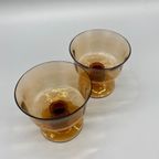 Set Coupe Glazen Amber Kristal 2 Stuks thumbnail 4