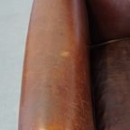 Prachtige, Strak Afgewerkte Design Fauteuil/Armchair Gemaakt Van Schapenleer thumbnail 8