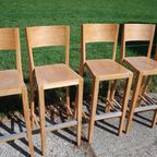 Barkruk Hout Hutten 5 Stuks thumbnail 2