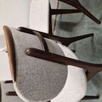 4 Vintage Stoelen Scandinavisch Teakhouten Stoelen Eetkamer thumbnail 16