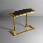 Vintage Regency Messing Console Met Blauwe Graniet, Italië 1970 thumbnail 4