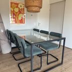 Industrial Glass Table thumbnail 2