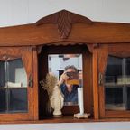 Antieke Eikenhouten Vitrinekast thumbnail 6