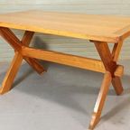 Vintage Scandinavisch Design Grenen Eettafel / Tafel thumbnail 2