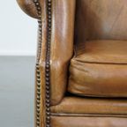Prachtige Schapenleren Oorfauteuil Met Een Zeer Mooie Kleur En Patina thumbnail 12