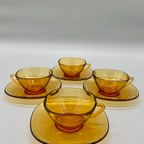 Set Nestle Kop En Schotel Amber Glas 8 Delig thumbnail 4