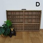 Brocante, Bruine Antieke Houten Letterbak, Wanddecoratie D thumbnail 8