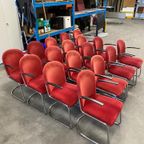 Gispen Stoelen Eetkamerstoelen Rood Buisframe Fauteuil thumbnail 9