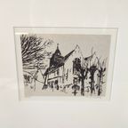 Paul De Cocker - Lithografie- Kerk Van Wulveringem thumbnail 3