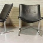 2 Deens Design Vintage Eagle Leren Fauteuils, Kebe Mobler thumbnail 4