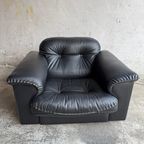 De Sede Ds-101 Black Leather Lounge Chair thumbnail 3