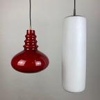 Enorme Zeldzame Hanglamp Van Mat WIT Glas Van Peill En Putzler Xl 1960 thumbnail 11