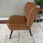 Vintage Cocktail Fauteuil In Bruin Skai Leder thumbnail 4