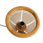 Vintage Hanglamp Met Teak Hout En Glas, Jaren '60/'70 thumbnail 2