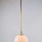 Vintage Bol Hanglamp Schoollamp Koper Stang Art Deco ‘50 thumbnail 14