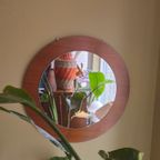 Vintage Ronde Spiegel Teak Teakfineer thumbnail 3