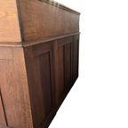 Vintage Houten Amerikaanse Bureau Met Rolluik Deur thumbnail 4