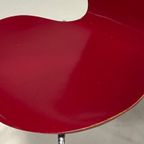 Fritz Hansen Vlinderstoel Arne Jacobsen Vintage Bordeauxrood thumbnail 2
