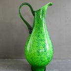 Vintage Murano Glazen Groene Vaas thumbnail 3