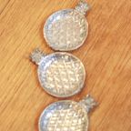 3 Vintage Ananasschalen In Zilver Metaal thumbnail 3