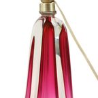 Paarse Roze Tafellamp Kristal Val Saint Lambert Swirl Jaren 60 thumbnail 6