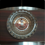 Retro Oranje Plafondlamp / Space Age Ufo Lamp (<<<brand>>>) 60s Hanglamp Dutch Design Bruin thumbnail 8