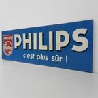Philips Reclamebord 1 X 3 M, Jaren 60 thumbnail 3