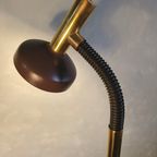 Brass Goose Neck Floor Lamp By Egon Hillebrand, 1970S thumbnail 10